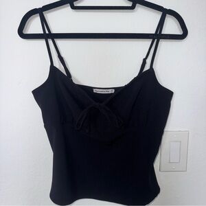 Abercrombie & Fitch Black Tank with Tie-Front